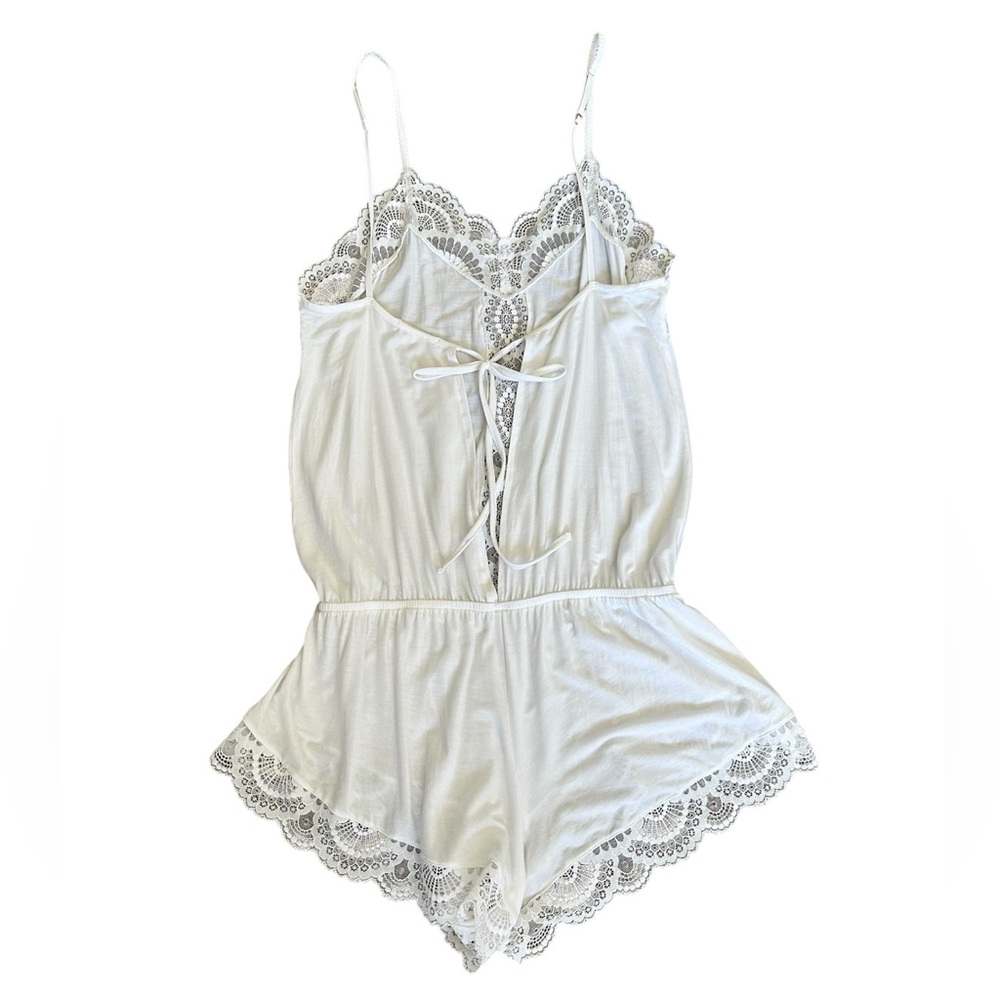 Eberjey White Lace Trim Pajama Set - Picture 4 of 6
